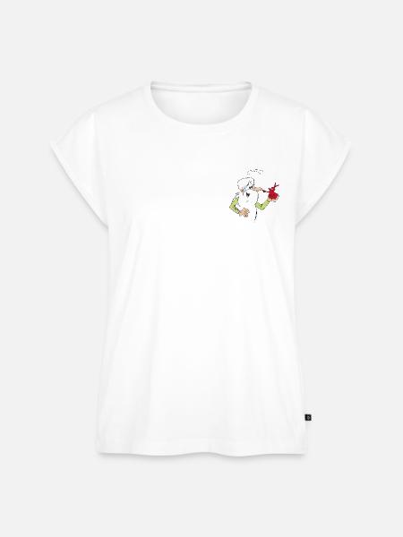 Hello Maestro Mit Blutkörperchen Globus - Frauen Premium Bio Top - Weiß