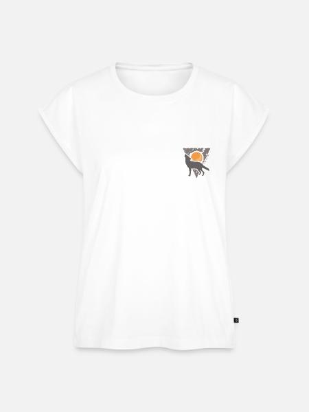 Wolf Vollmond - Frauen Premium Bio Top - Weiß