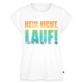 Heul nicht, Lauf! - Laufen, Joggen, Sport, Läufer - Frauen Premium Bio Top - Weiß - Vorne - AI Model Female 172 light (172cm)