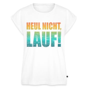 Heul nicht, Lauf! - Laufen, Joggen, Sport, Läufer - Frauen Premium Bio Top - Weiß - Vorne - AI Model Female 172 light (172cm)