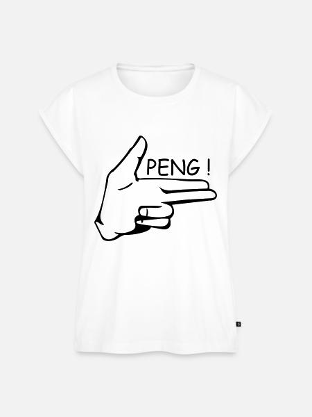 peng - Frauen Premium Bio Top - Weiß