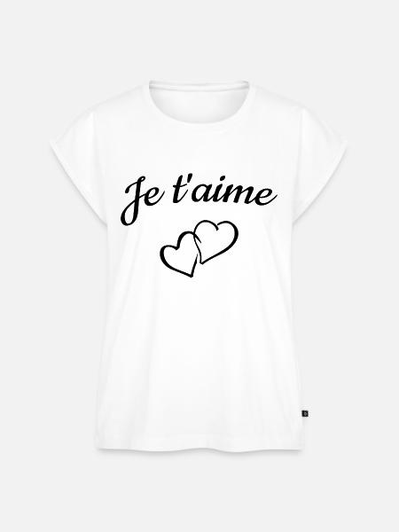 Ich liebe dich - Frauen Premium Bio Top - Weiß