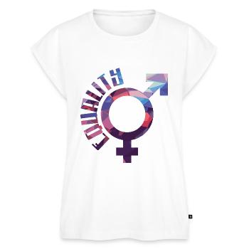 Emanzipation Feminismus Geschenk Symbol Geschlecht - Frauen Premium Bio Top - Weiß - Vorne - AI Model Female 172 light (172cm)