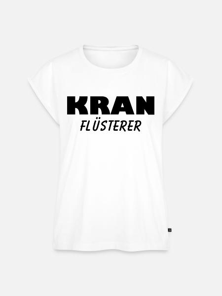 kran flüsterer - Frauen Premium Bio Top - Weiß