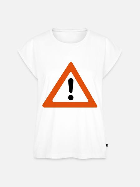 Attention T-shirt - Frauen Premium Bio Top - Weiß