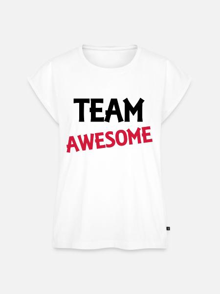 Team Awesome - Frauen Premium Bio Top - Weiß