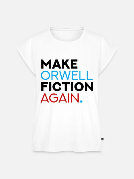 Make Orwell Fiction Again - Frauen Premium Bio Top - Weiß