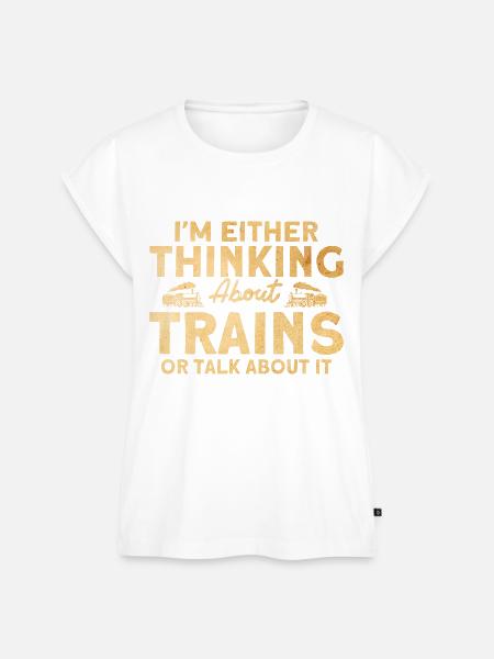 Modellbahn Zug Lokomotiven Geschenk - Frauen Premium Bio Top - Weiß
