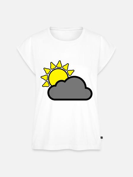 Cloud - Sun - Wolke - Sonne - Frauen Premium Bio Top - Weiß