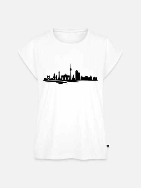 Skyline - Berlin - Frauen Premium Bio Top - Weiß