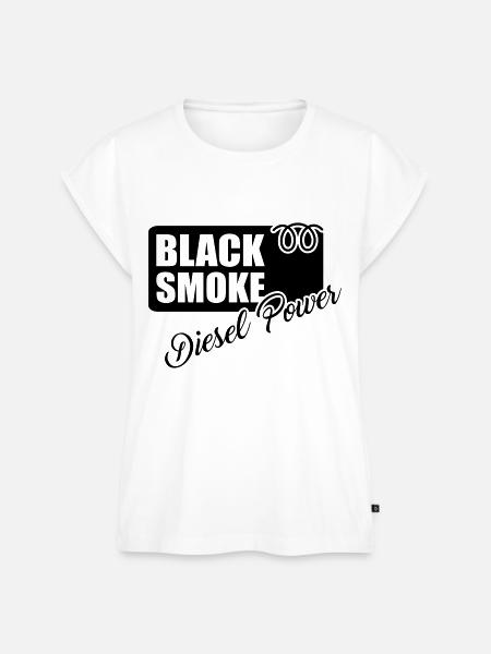 black smoke black - Frauen Premium Bio Top - Weiß