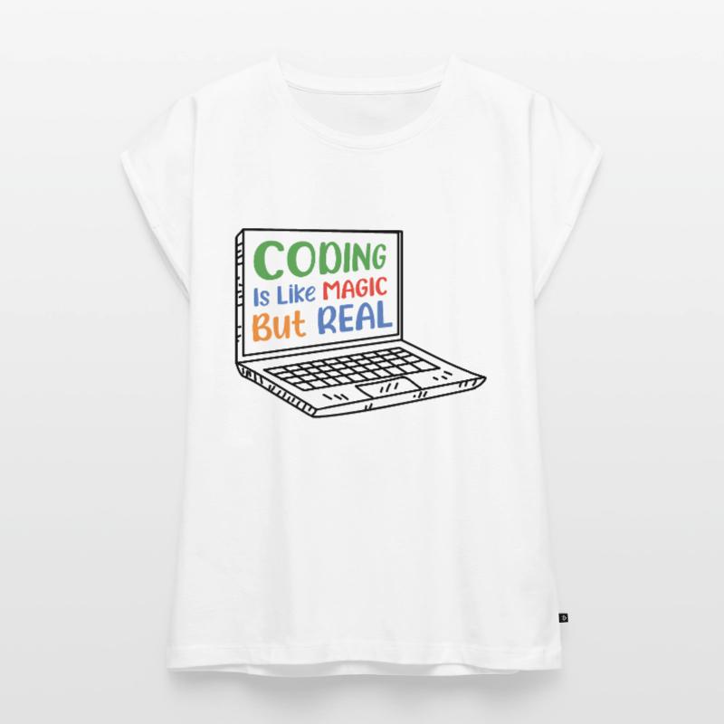 Coding Is Like Magic Coder Programmer Computer Gee Frauen Premium Bio Top