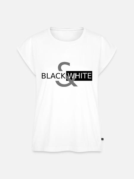 Black&White - Frauen Premium Bio Top - Weiß