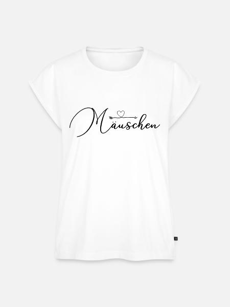 Personalisierbar Maeuschen Herzpfeil - Frauen Premium Bio Top - Weiß