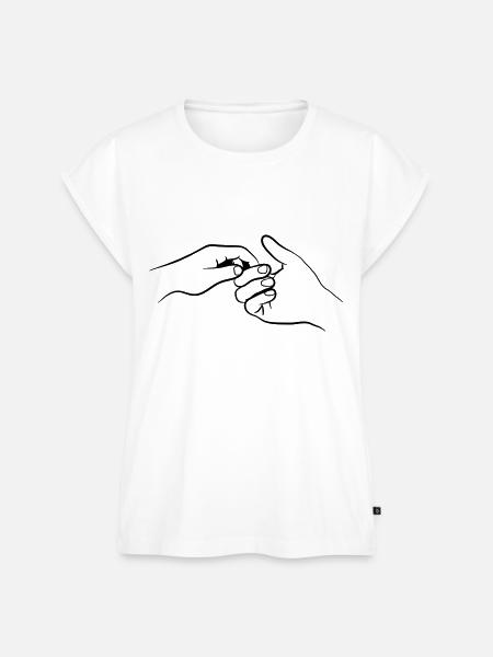 Hände vereinen liebe - Frauen Premium Bio Top - Weiß