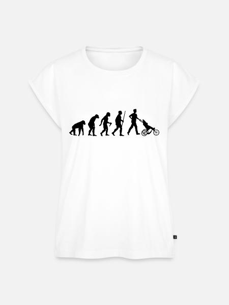Father Evolution - Frauen Premium Bio Top - Weiß