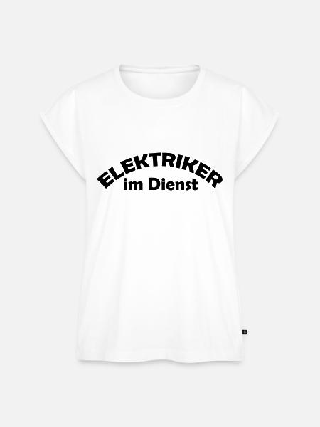 elektriker im dienst - Frauen Premium Bio Top - Weiß