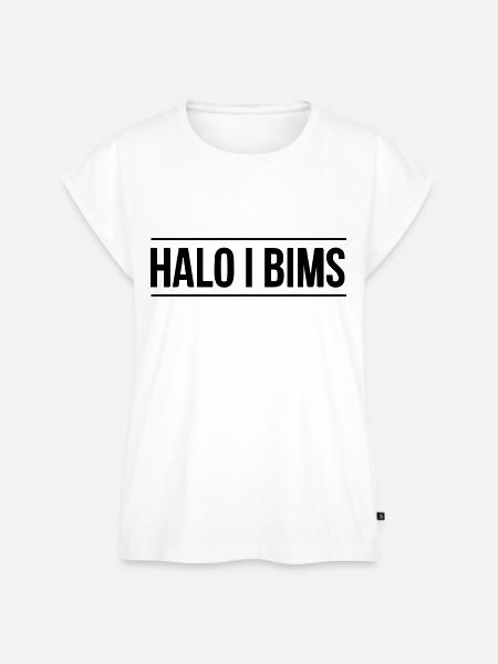 halo i bims - Frauen Premium Bio Top - Weiß