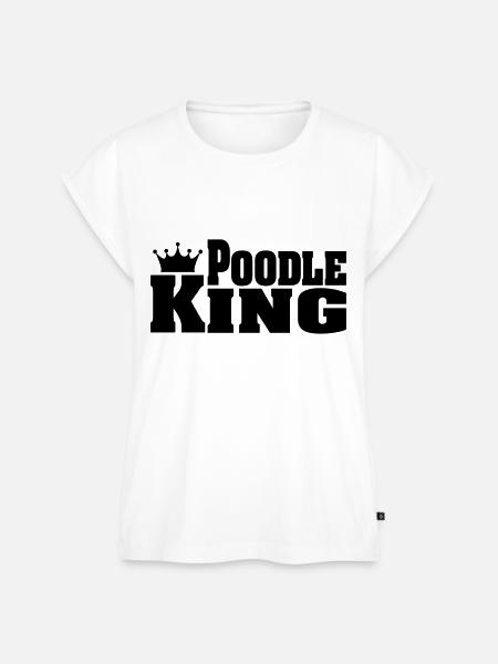 POODLE KING - Frauen Premium Bio Top - Weiß