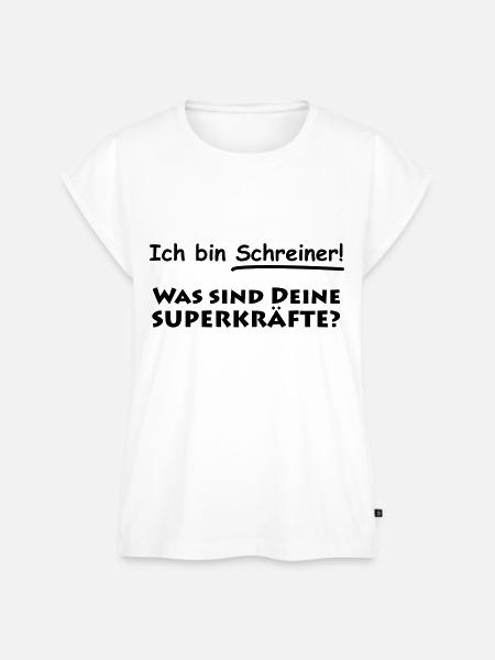 ich bin schreiner - Frauen Premium Bio Top - Weiß