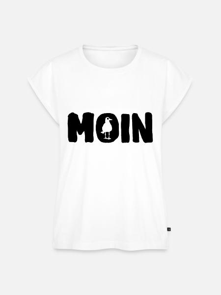 Moin mit Möwe - Frauen Premium Bio Top - Weiß