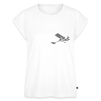 a22 Ultraleichtflugzeug UL Pilot Flugzeug - Frauen Premium Bio Top - Weiß - Vorne - AI Model Female 172 light (172cm)