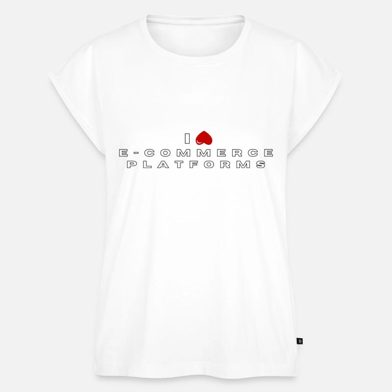 I hate E-commerce platforms - Women’s Premium Organic Top - white