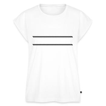 Norddeutsch Denn Man Tau Spruch Plattdeutsch - Frauen Premium Bio Top - Weiß - Vorne - AI Model Female 172 light (172cm)