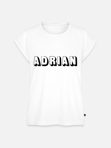 Name - Adrian - Frauen Premium Bio Top - Weiß