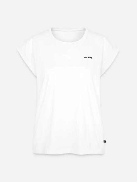 #coding Life Black - Frauen Premium Bio Top - Weiß