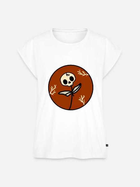Skull Flower - Frauen Premium Bio Top - Weiß