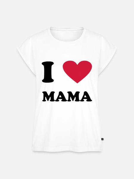 I love Mama - Frauen Premium Bio Top - Weiß