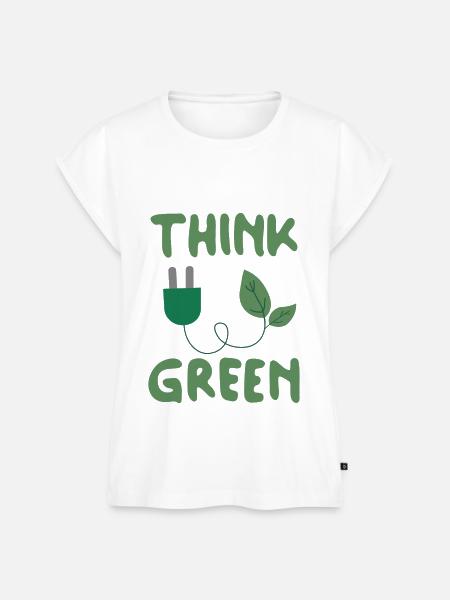 Think Green - Frauen Premium Bio Top - Weiß