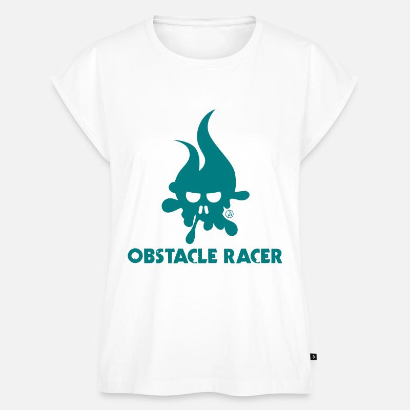 Hindernis Racer Elemente - Frauen Premium Bio Top - Weiß