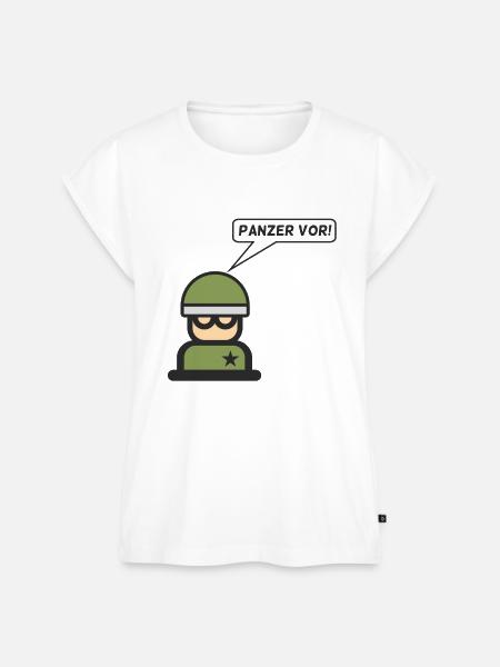 Panzer vor! Kommandant - Frauen Premium Bio Top - Weiß