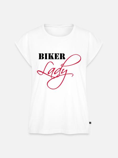 Biker Lady - Frauen Premium Bio Top - Weiß