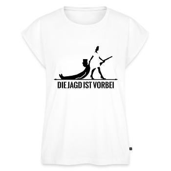 die Jagd ist vorbei Game Over JGA - Frauen Premium Bio Top - Weiß - Vorne - AI Model Female 172 light (172cm)