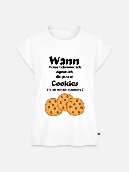 Cookies - Frauen Premium Bio Top - Weiß
