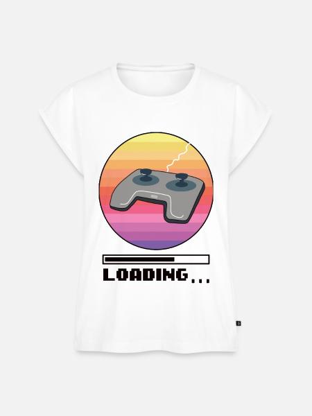 Retro Controller - Gaming - Frauen Premium Bio Top - Weiß