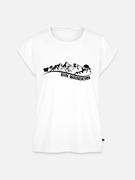 bin wandern - Frauen Premium Bio Top - Weiß