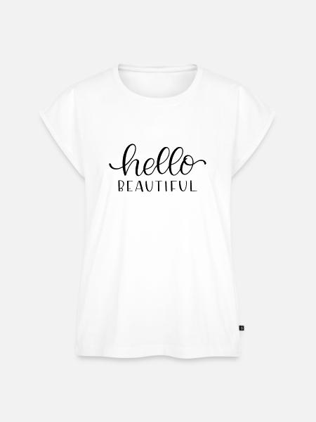 Hello Beautiful - Frauen Premium Bio Top - Weiß