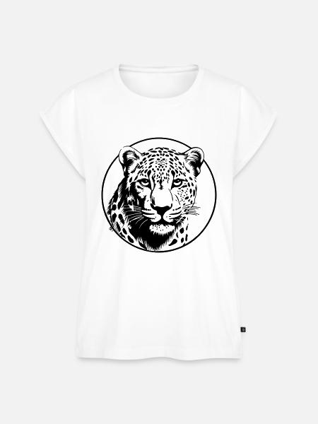 Leopard - Frauen Premium Bio Top - Weiß
