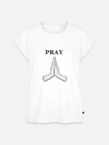 PRAY - Frauen Premium Bio Top - Weiß