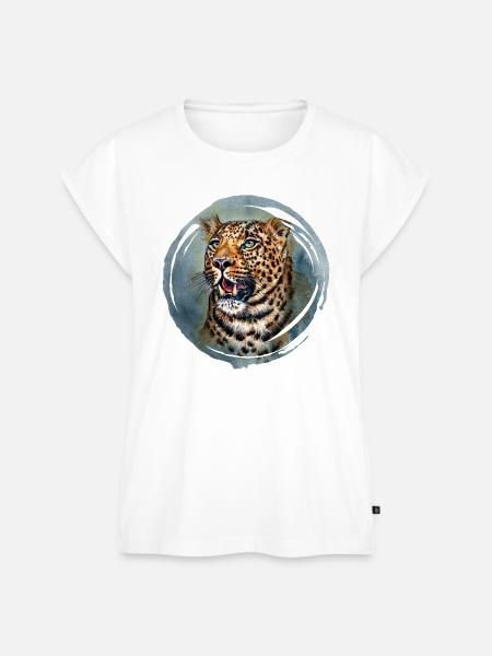 Leopard - Frauen Premium Bio Top - Weiß