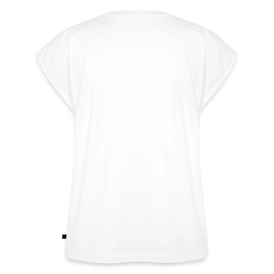 Naples badge on a women’s premium organic top, white, back