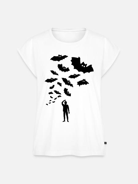 bats, fledermäuse mensch - Frauen Premium Bio Top - Weiß