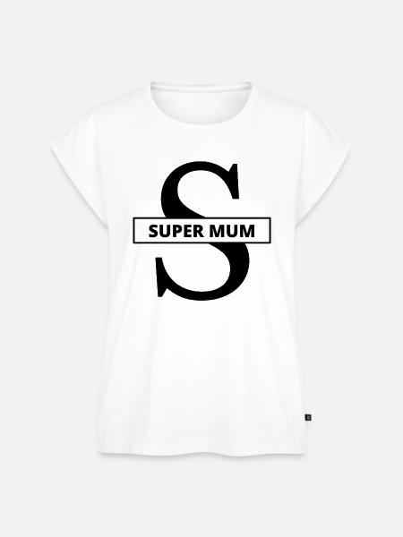 super Mutter - Frauen Premium Bio Top - Weiß
