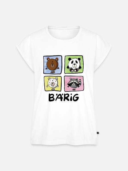 Bären Bärig - Frauen Premium Bio Top - Weiß