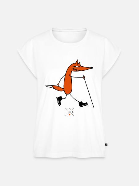 wandernder Fuchs - Frauen Premium Bio Top - Weiß