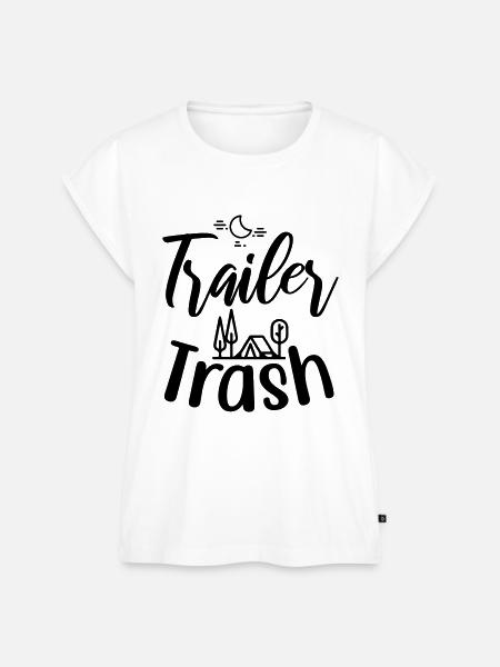Trailer Trash - Frauen Premium Bio Top - Weiß